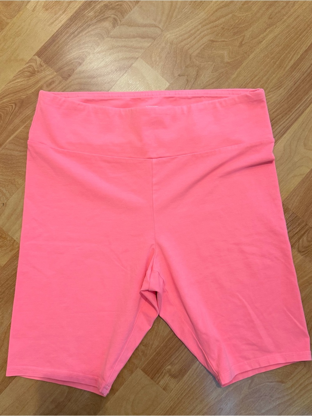 High-Rise Women's Bike Shorts in Neon Pink